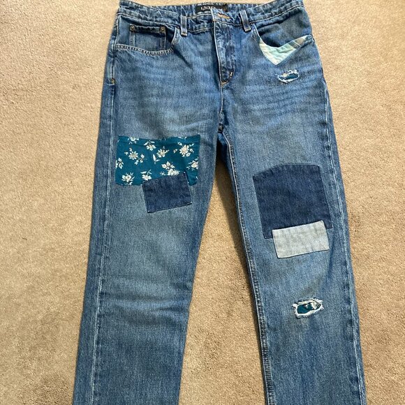 Ralph Lauren Womens Patchwork Boyfriend Jeans 6-8 - Picture 2 of 10